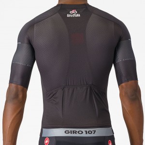 Heren Fietskleding Zwart Giro d'Italia 2024 koersshirt Heren Fietskleding Zwart Giro d'Italia 2024 koersshirt