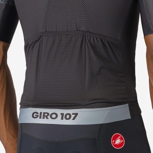 Heren Fietskleding Zwart Giro d'Italia 2024 koersshirt Heren Fietskleding Zwart Giro d'Italia 2024 koersshirt