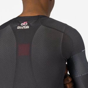 Heren Fietskleding Zwart Giro d'Italia 2024 koersshirt Heren Fietskleding Zwart Giro d'Italia 2024 koersshirt