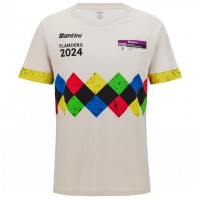 Heren Fietskleding Santini UCI Gravel WK Vlaanderen 2024 T-shirt