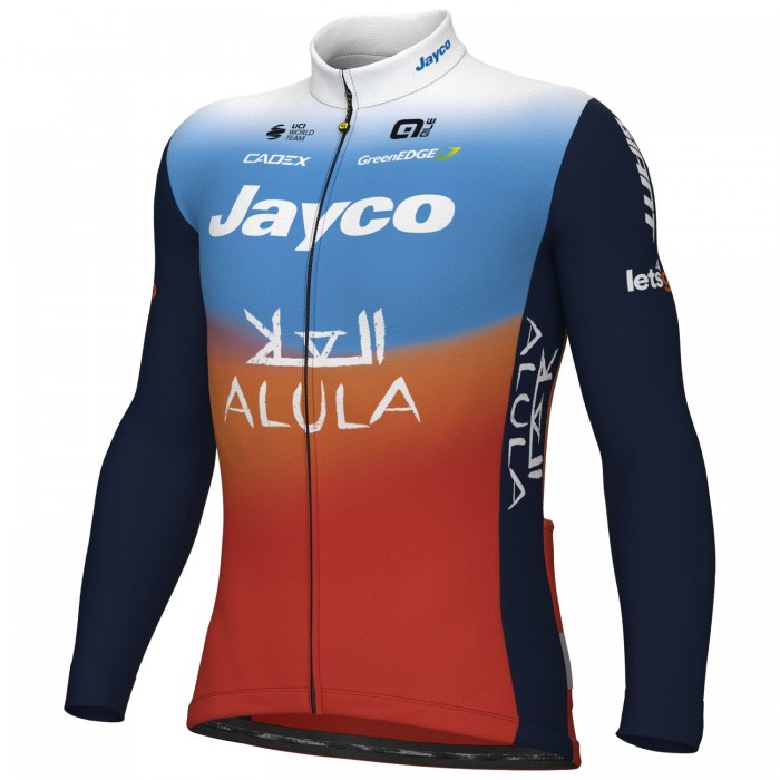 Heren Fietskleding Ale Team Jayco Alula 2024 shirt met lange mouwen Heren Fietskleding Ale Team Jayco Alula 2024 shirt met lange mouwen