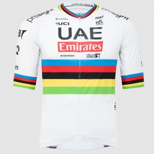 Heren Fietskleding Team UAE 2024 Pissei shirt - Wereldkampioen Heren Fietskleding Team UAE 2024 Pissei shirt - Wereldkampioen