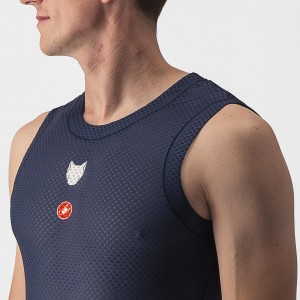 Heren Fietskleding Castelli Soudal Quick-Step 2024 Pro Mesh mouwloos shirt