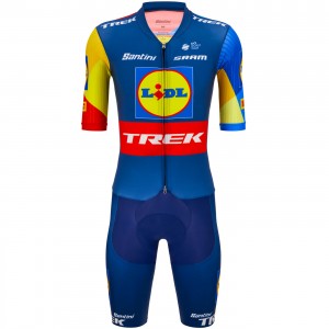 Heren Fietskleding Santini Lidl Trek 2024 Team Original Eendelig Pak