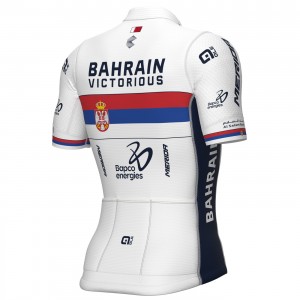 Heren Fietskleding Ale Bahrain Victorious 2024 PRS-shirt - Servisch kampioen