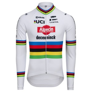 Heren Fietskleding Alpecin Deceuninck 2024 shirt met lange mouwen - WK