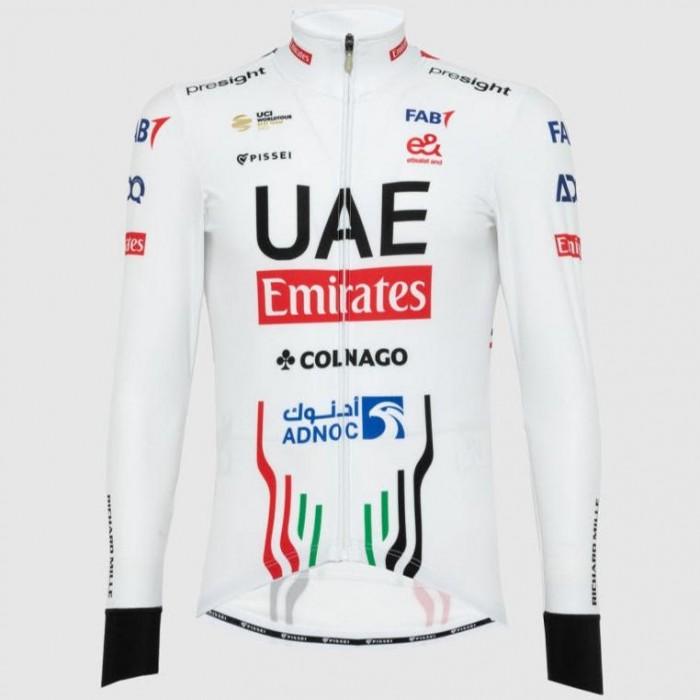 Heren Fietskleding Pissei Team UAE 2024 shirt met lange mouwen Heren Fietskleding Pissei Team UAE 2024 shirt met lange mouwen