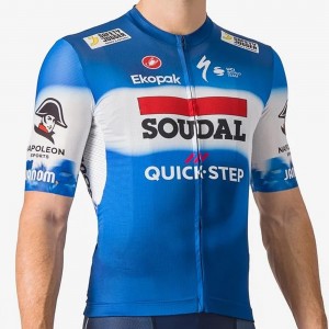 Heren Fietskleding Castelli Soudal Quick-Step 2024 Competizione 3 Belgisch kampioenstrui