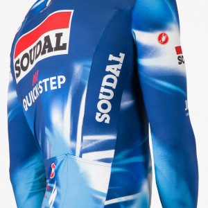 Heren Fietskleding Castelli Soudal Quick-Step 2025 Pro Thermal Mid trui met lange mouwen