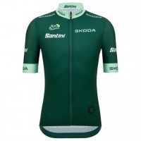 Heren Fietskleding Santini Green Tour de France 2025 fanline shirt