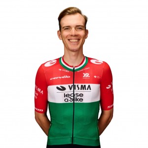 Heren Team Visma Lease a Bike 2025 Shirt - Hongaars Kampioen