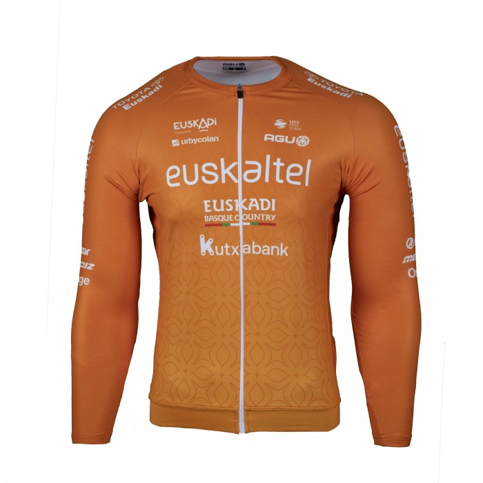 Heren Fietskleding Agu Euskaltel Euskadi 2025 Premium Midlayer Shirt met Lange Mouwen Heren Fietskleding Agu Euskaltel Euskadi 2025 Premium Midlayer Shirt met Lange Mouwen