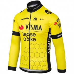 Heren Team Visma Lease a Bike 2025 shirt met lange mouwen