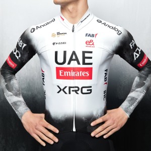 Heren UAE Team Emirates 2025 Primapelle Pissei shirt met lange mouwen