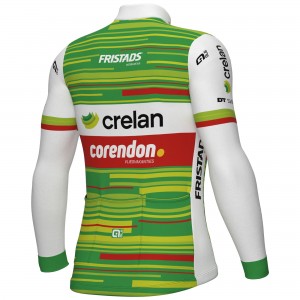 Heren Fietskleding Ale Crelan Corendon 2025 shirt met lange mouwen