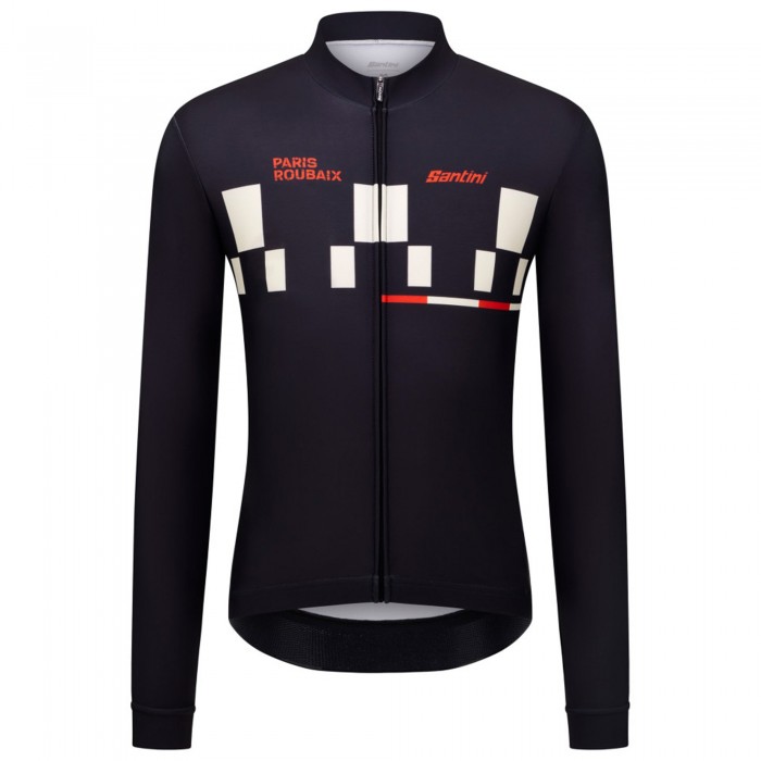Heren Fietskleding Santini Parijs-Roubaix 2025 trui met lange mouwen