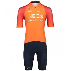 INEOS GRENADIERS 2022 trainingseditie ICON wielershirt met korte mouwen (lange ritssluiting) professioneel wielerteam