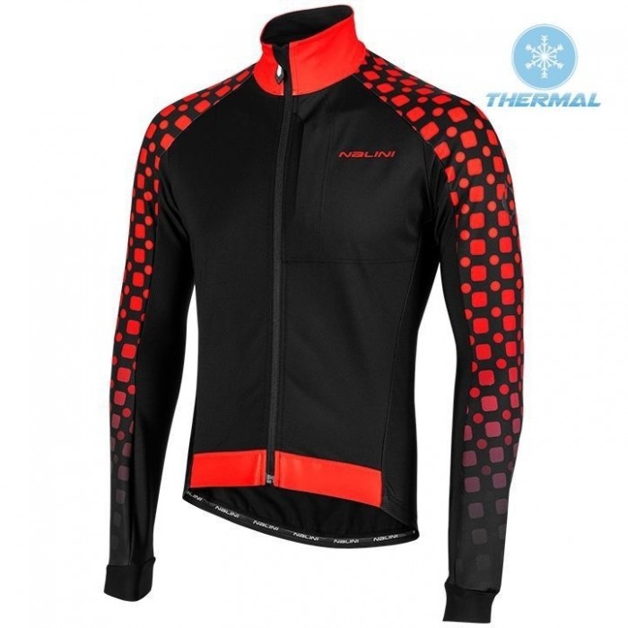 2019 Nalini CRIT 3L 2.0 Zwart-Rood Thermal Wielershirt Lange Mouw 852WJFO