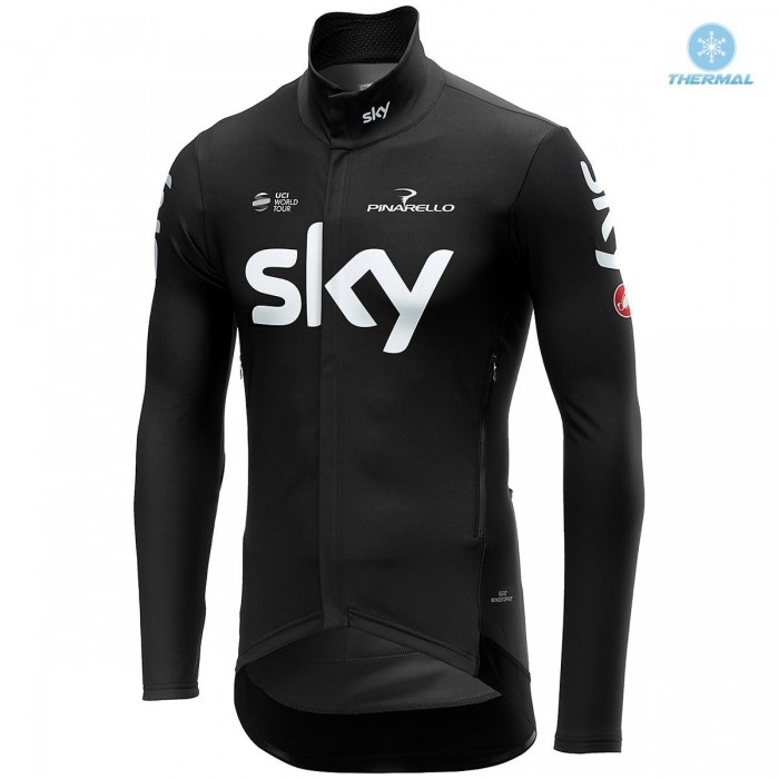 2019 SKY Team Zwart Thermal Wielershirt Lange Mouw 628DCUP 2019 SKY Team Zwart Thermal Wielershirt Lange Mouw 628DCUP