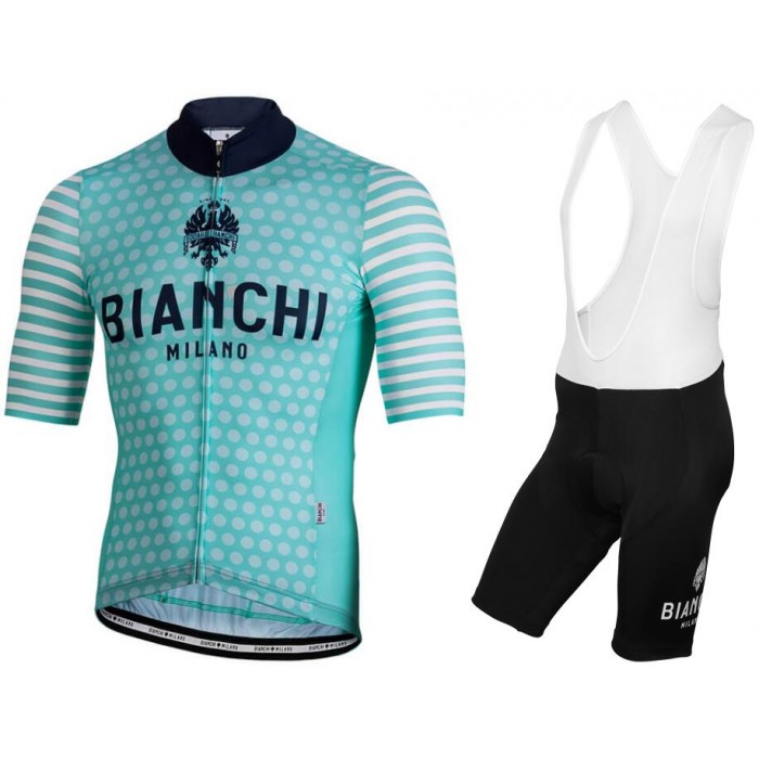 BIANCHI MILANO Davoli Fietskleding Set Wielershirt Korte Mouw+Korte Fietsbroeken Bib