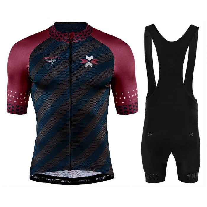 2020 CRAFT Specialiste Zwart-Rood Fietskleding Set Fietsshirt Met Korte Mouwen+Korte Koersbroek Bib 552LAQM 2020 CRAFT Specialiste Zwart-Rood Fietskleding Set Fietsshirt Met Korte Mouwen+Korte Koersbroek Bib 552LAQM