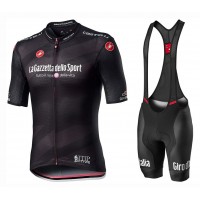2020 GIRO D'ITALIA Maglia Nera Fietskleding Set Fietsshirt Met Korte Mouwen+Korte Koersbroek Bib 761RQFK