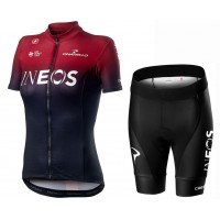 2020 INEOS Team Dames's Fietskleding Set Wielershirt Korte Mouw+Korte Fietsbroeken Bib 755IDPO