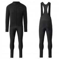 2020 Specialized Zwart Wielerkleding Set Wielershirt Lange Mouw+Lange Fietsbroeken Bib 690MNPI