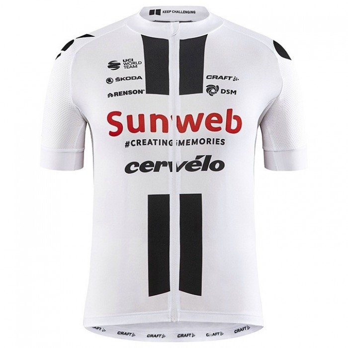 2020 SUMWEB Team LTD Wit Wielershirt Korte Mouw 688QMPI