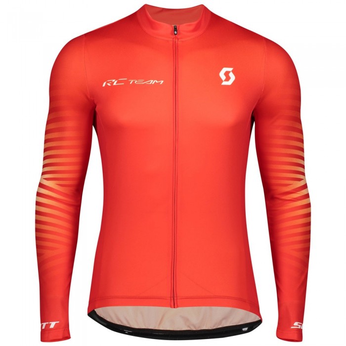 2020 Scott RC Team 1.0 Fiery Fietskleding Wielershirt Lange Mouw 533CZEK
