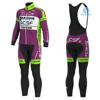 2020 Team BARDIANI CSF Thermal Fietskleding Set Wielershirts Lange Mouw+Lange Wielrenbroek Bib 683GKXL