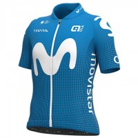 2020 Team Movistar Kids Wielershirt Korte Mouw 647CHVV
