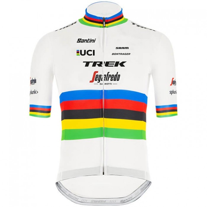 2020 Trek Segafredo World Champion Wit Wielershirt Korte Mouw 107YYXW