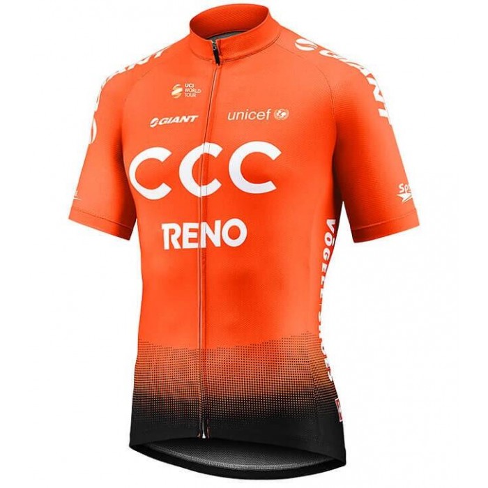 CCC Team Reno Orange 2019 Wielershirt Korte Mouw