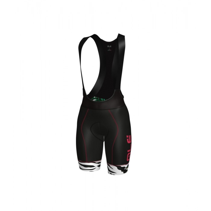 ALE PRR FLOWERS Dames Korte Fietsbroeken Bib Wit