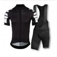 2016 ASSOS Fietskleding Set Fietsshirt Met Korte Mouwen+Korte Koersbroek Zwart Wit