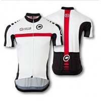 2016 ASSOS Wielershirt Korte Mouw Rood Wit Zwart