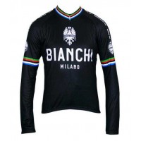 2016 BIANCHI-MILANO Wielershirt Lange Mouwen Zwart