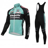 2016 BIANCHI COUNTERVAIL Wielerkleding Set Wielershirt Lange Mouw+Lange Fietsbroeken Bib