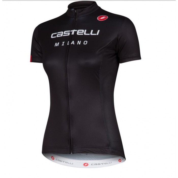 2016 Castelli Vrouwen Exclusive Milano Volo Wielershirt Korte Mouw Zwart