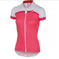 2016 Castelli Vrouwen Duello Wielershirt Korte Mouw Roze