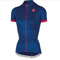 2016 Castelli Vrouwen Anima Wielershirt Korte Mouw Blauw