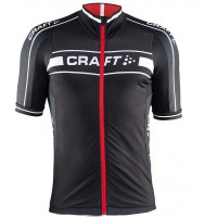 2015 Craft Bike Grand Tour Zwart-Rood Wielershirt Met Korte Mouwen