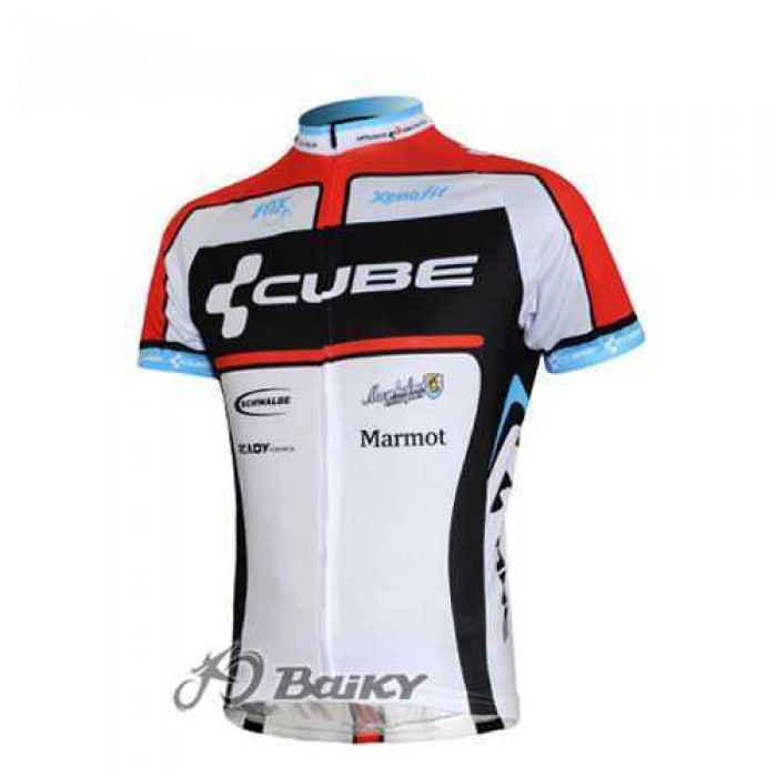 Cube Fintro Pro Team Wielershirt Met Korte Mouwen Wit Rood Cube Fintro Pro Team Wielershirt Met Korte Mouwen Wit Rood