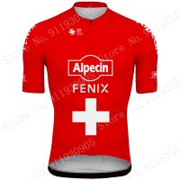 Alpecin Fenix Swiss Pro Team 2021 Wielerkleding Fietsshirt Korte Mouw QKJE5x