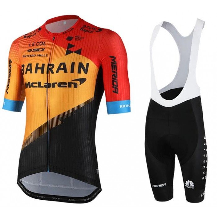 Wielerkleding Profteams 2020 Bahrain McLaren Fietskleding Set Fietsshirt Met Korte Mouwen+Koersbroek Korte Wielerkleding Profteams 2020 Bahrain McLaren Fietskleding Set Fietsshirt Met Korte Mouwen+Koersbroek Korte