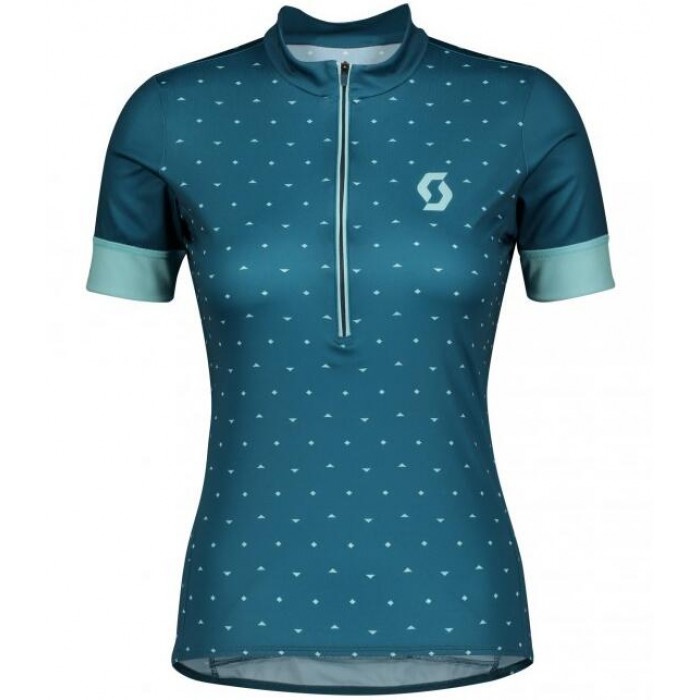 Wielerkleding Profteams 2020 Dames SCOTT Endurance 20 Wielershirt Met Korte Mouwen Dunkelblauw
