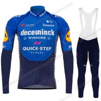 Deceuninck Quick Step Pro Team 2021 Fietskleding Set Wielershirts Lange Mouw+Lange Wielrenbroek Bib GSZWS
