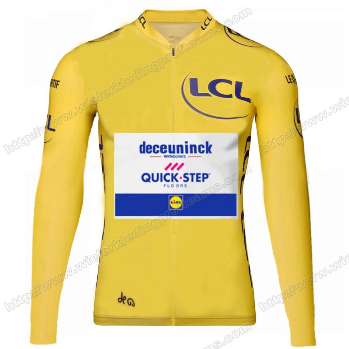 Deceuninck Quick Step 2020 Tour De France Wielershirts Lange Mouwen IQOVM Deceuninck Quick Step 2020 Tour De France Wielershirts Lange Mouwen IQOVM