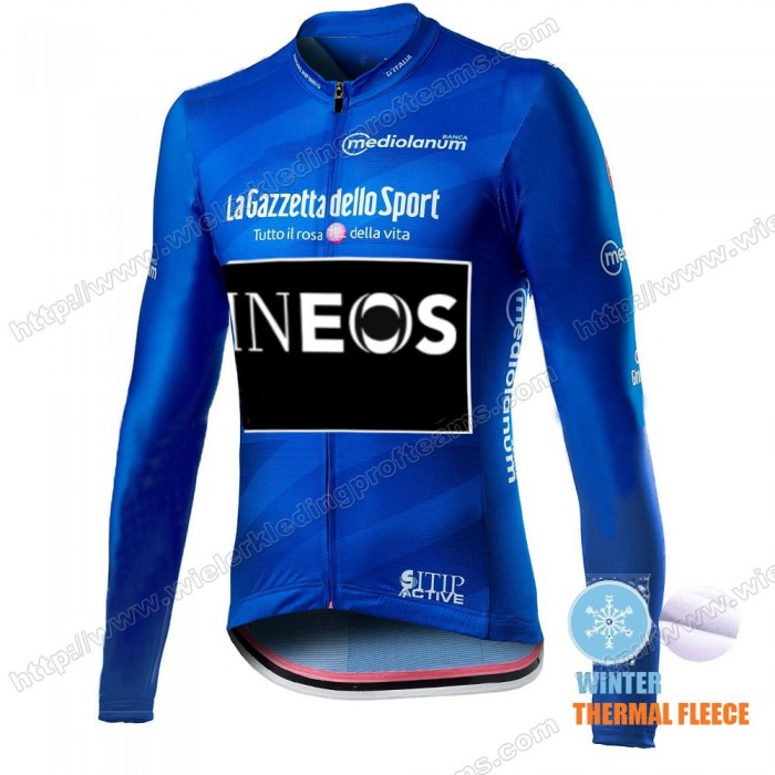 Winter Thermal Fleece Men Giro D'italia INEOS 2021 Wielershirts Lange Mouwen WJUOZ Winter Thermal Fleece Men Giro D'italia INEOS 2021 Wielershirts Lange Mouwen WJUOZ